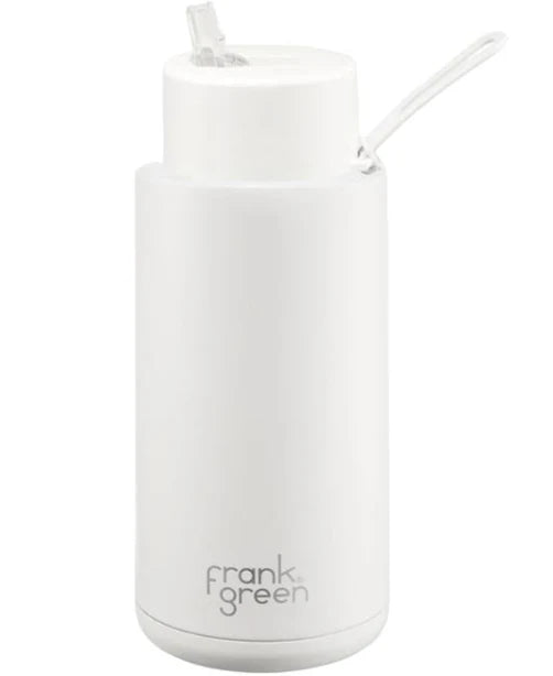 FRANK GREEN - 34OZ CERMAIC BOTTLE WITH FLIP STRAW LID