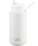 FRANK GREEN - 34OZ CERMAIC BOTTLE WITH FLIP STRAW LID