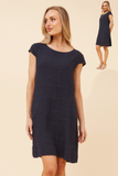 BOTTEGA MODA - SHORT SLEEVE SOLID DRESS