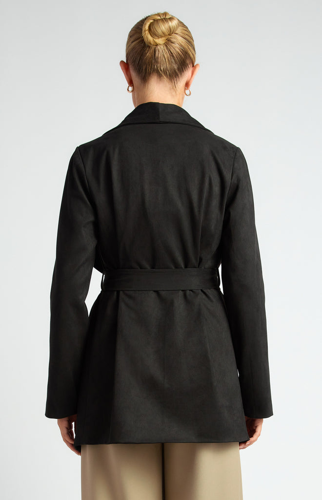 STYLE STATE - FAUX SUEDE WATERFALL JACKET