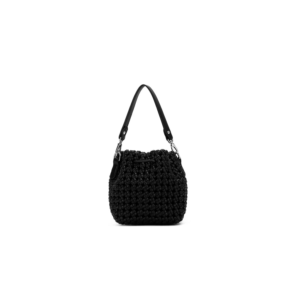 BLACK CAVIAR - MINDY WOVEN BUCKET BAG