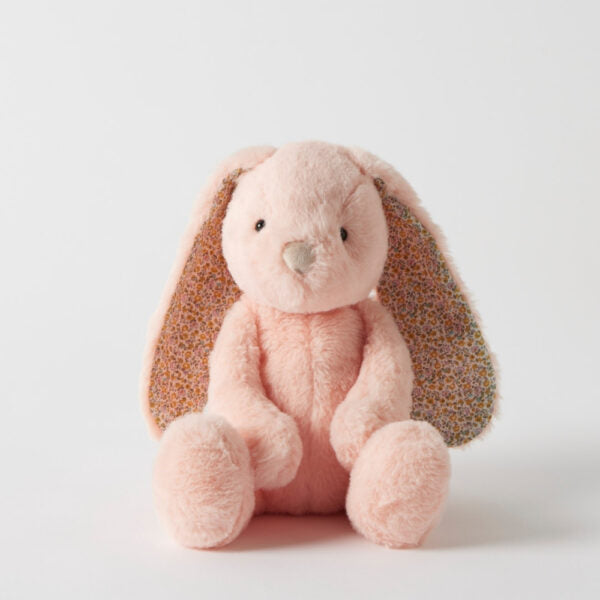 JIGGLE & GIGGLE - FLORAL PEACH BUNNY MEDIUM