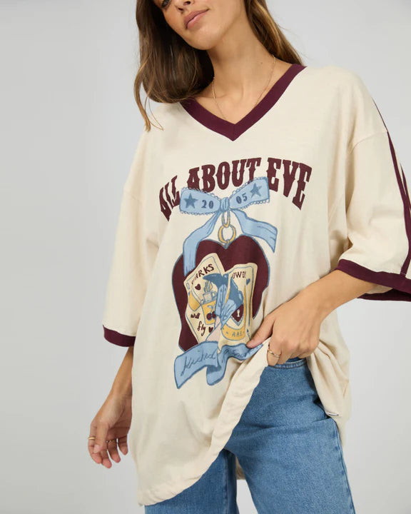 ALL ABOUT EVE - SPARK OVERSIZED V-NECK TEE
