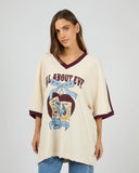 ALL ABOUT EVE - SPARK OVERSIZED V-NECK TEE