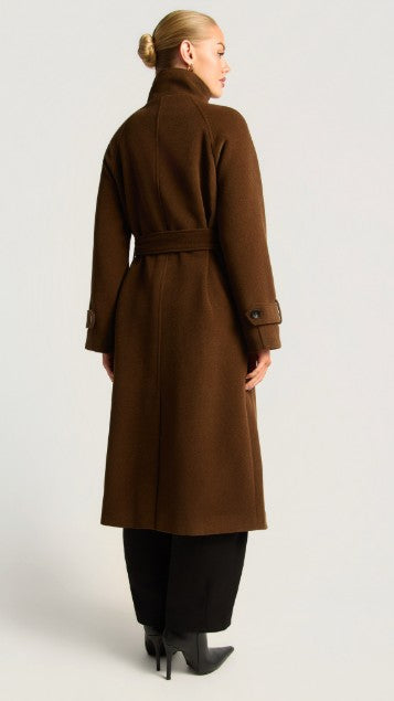 STYLE STATE - FAUX WOOL FUNNEL NECK COAT