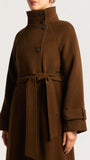 STYLE STATE - FAUX WOOL FUNNEL NECK COAT