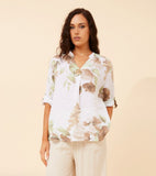 BOTTEGA MODA - 3/4 ROLL-UP SLEEVE FLORAL PRINT