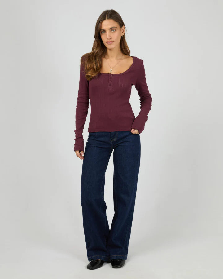ALL ABOUT EVE - TIA LONG SLEEVE TOP