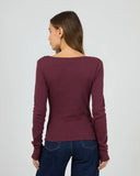 ALL ABOUT EVE - TIA LONG SLEEVE TOP