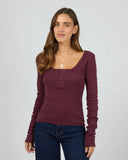ALL ABOUT EVE - TIA LONG SLEEVE TOP