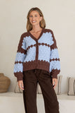 MISS MARLOW - CHUNKY HORIZEN CARDI
