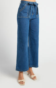 STYLE STATE - HIGH WAISTED PATCH POCKET DENIM JEANS