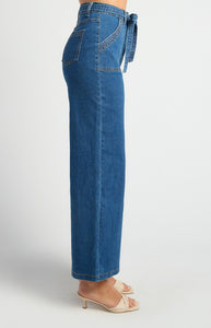 STYLE STATE - HIGH WAISTED PATCH POCKET DENIM JEANS
