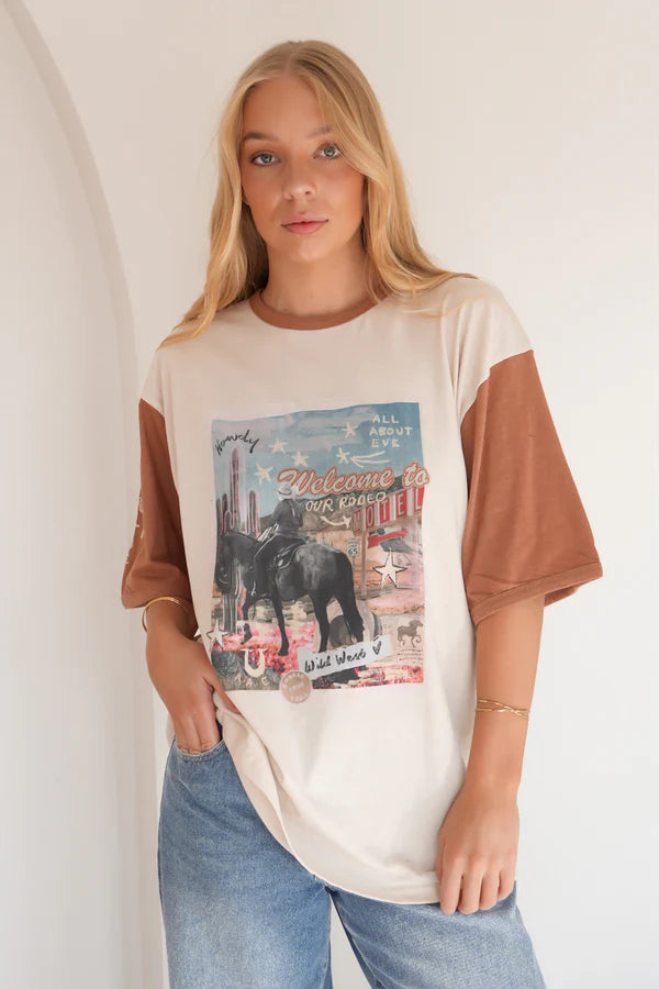 ALL ABOUT EVE - WILD WEST OVERSIZED TEE