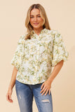 CKM - LEMON PRINT BUTTON THROUGH BLOUSE