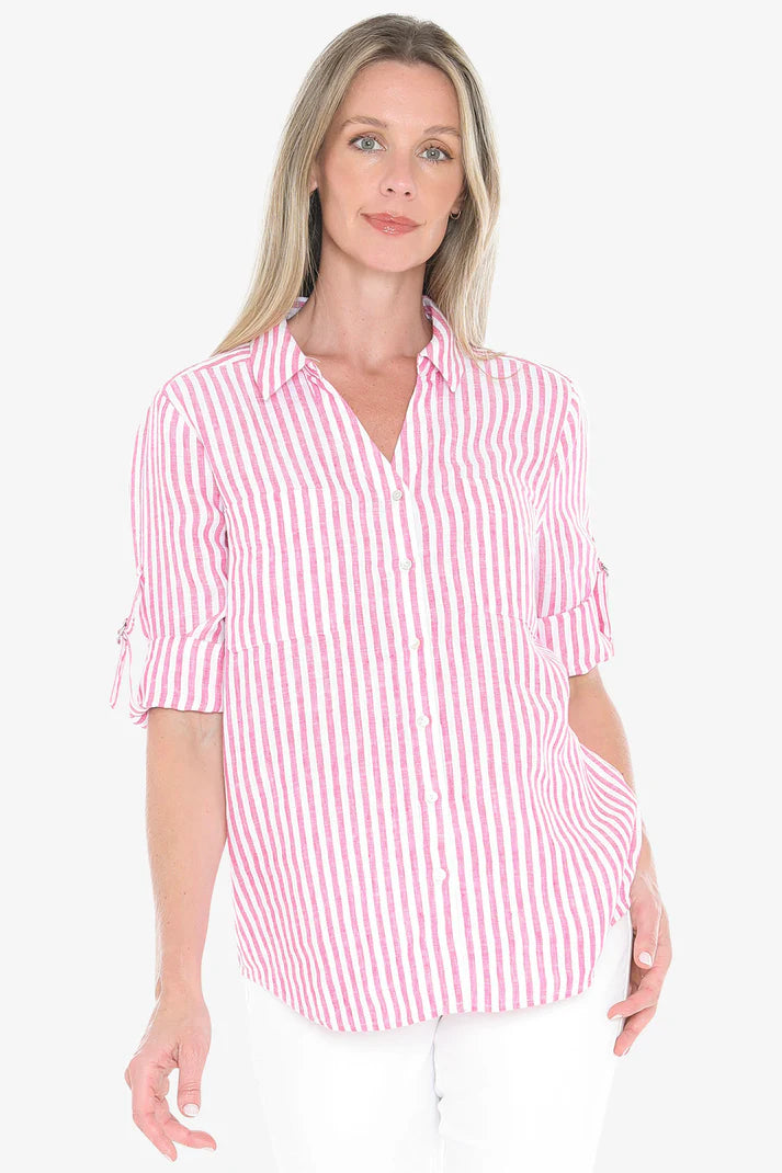 JUMP - STRIPE LINEN SHIRT