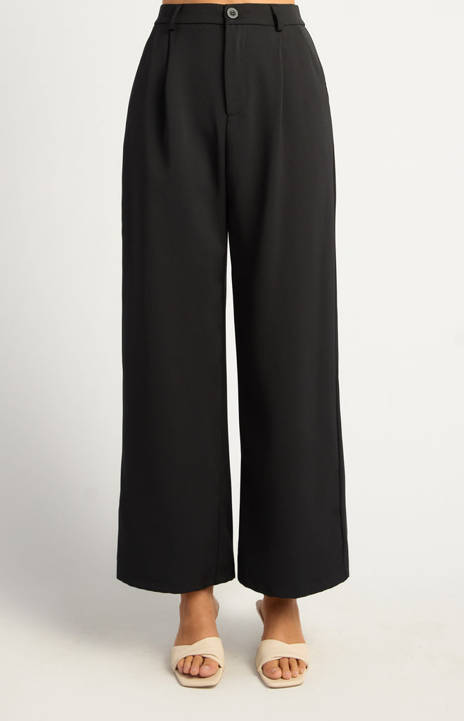 STYLE STATE - WIDE LEG PANTS WITH BACK ELASTIC DETAIL