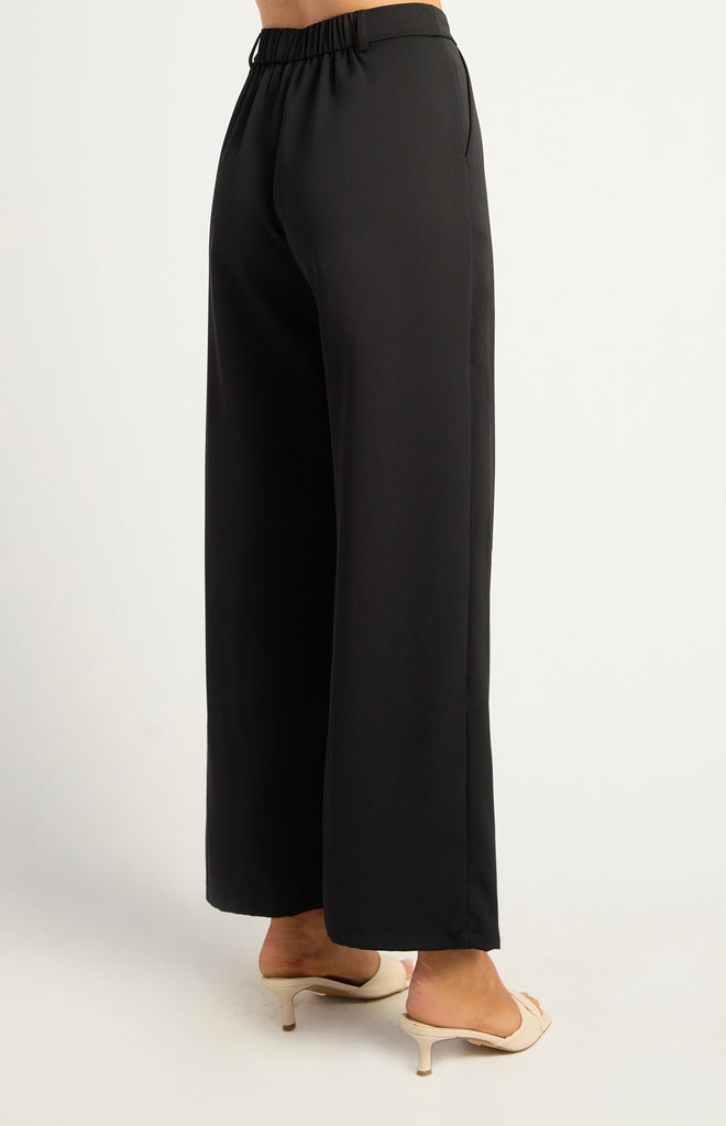 STYLE STATE - WIDE LEG PANTS WITH BACK ELASTIC DETAIL
