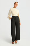 STYLE STATE - FAUX LEATHER BELT DETAIL STRAIGHT LEG PANT