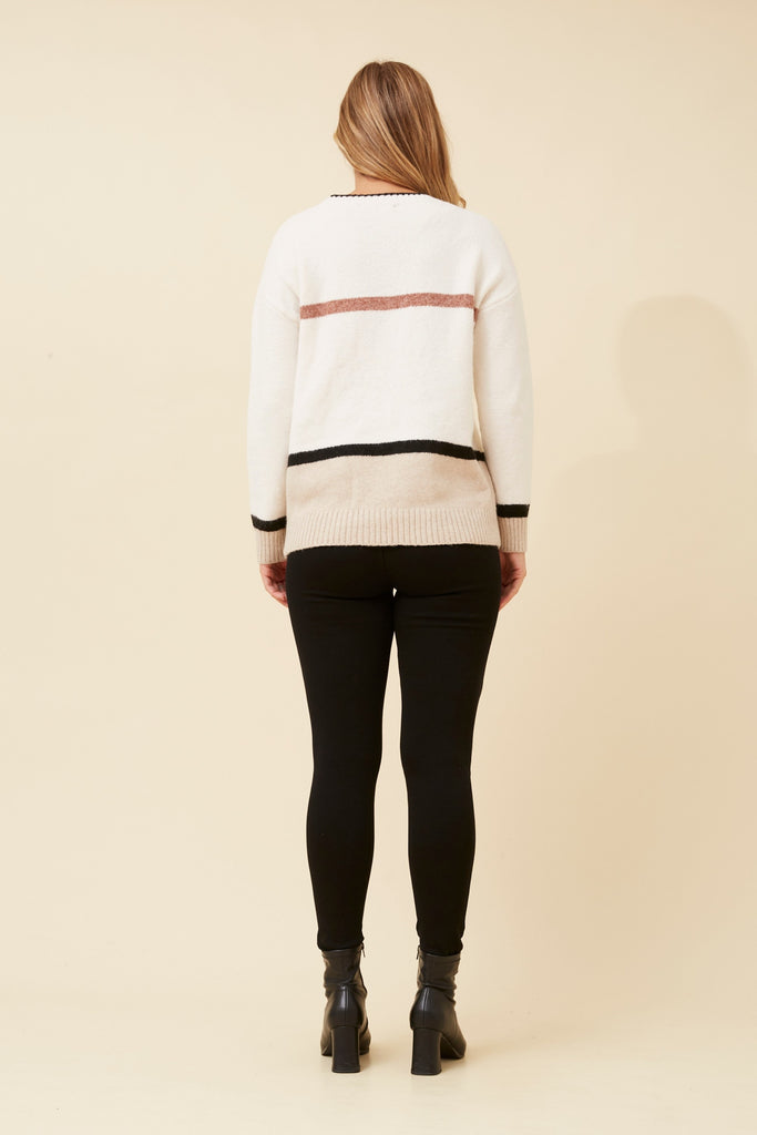 CKM - STRIPE KNIT PULLOVER