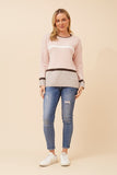 CKM - STRIPE KNIT PULLOVER