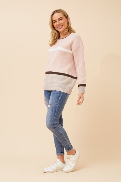CKM - STRIPE KNIT PULLOVER