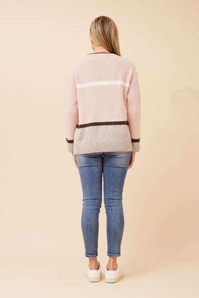 CKM - STRIPE KNIT PULLOVER